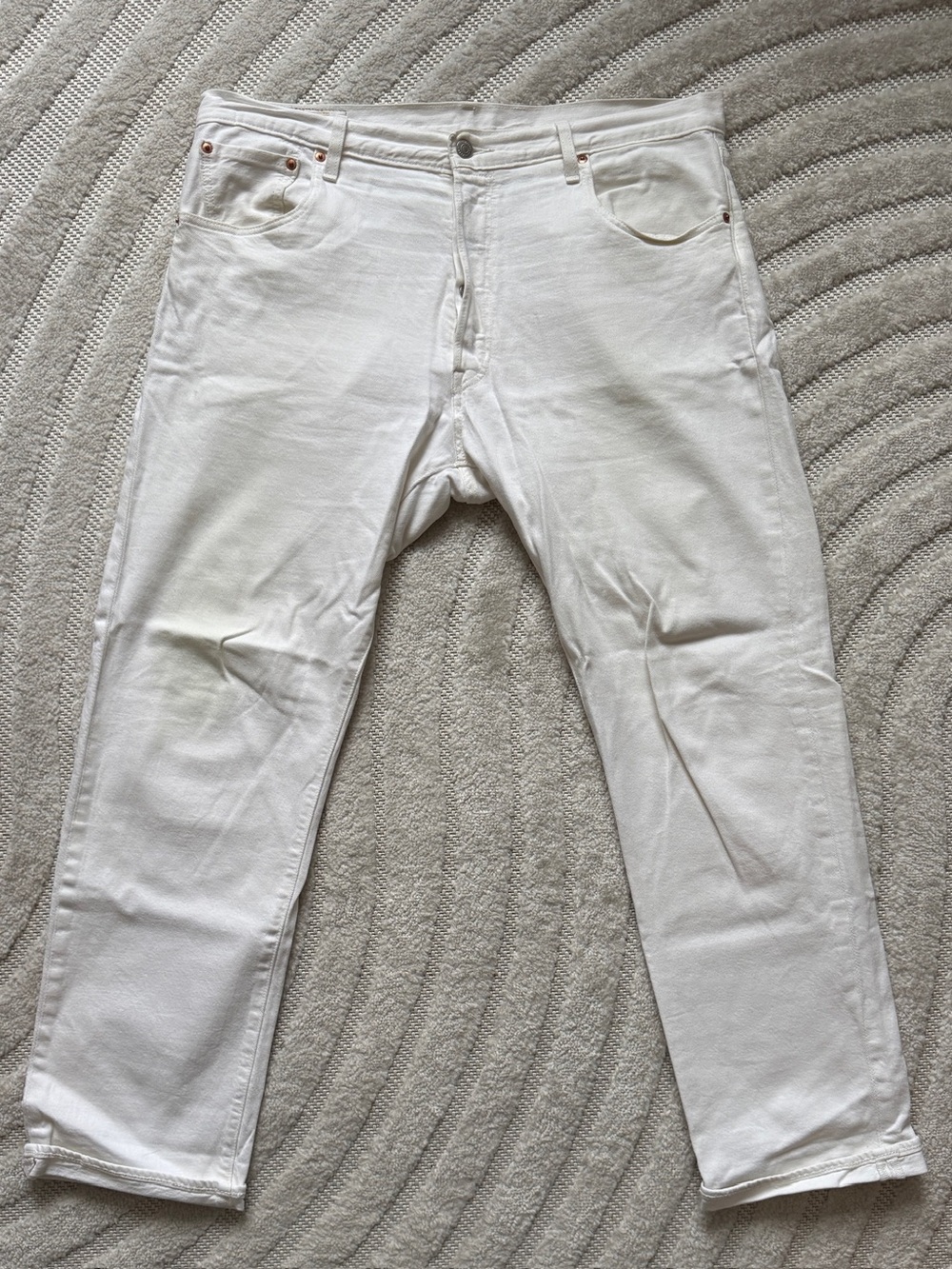 Levi's Men's White 501 Jeans